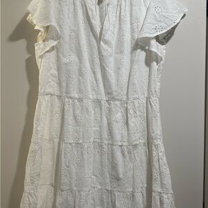 Style & Co. White Eyelet Mini Dress